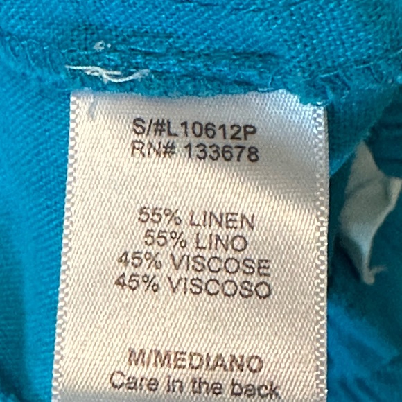 Love Tree Linen Pull on Pants Drawstring Waist Wide Leg Size Medium Pockets - Picture 5 of 8